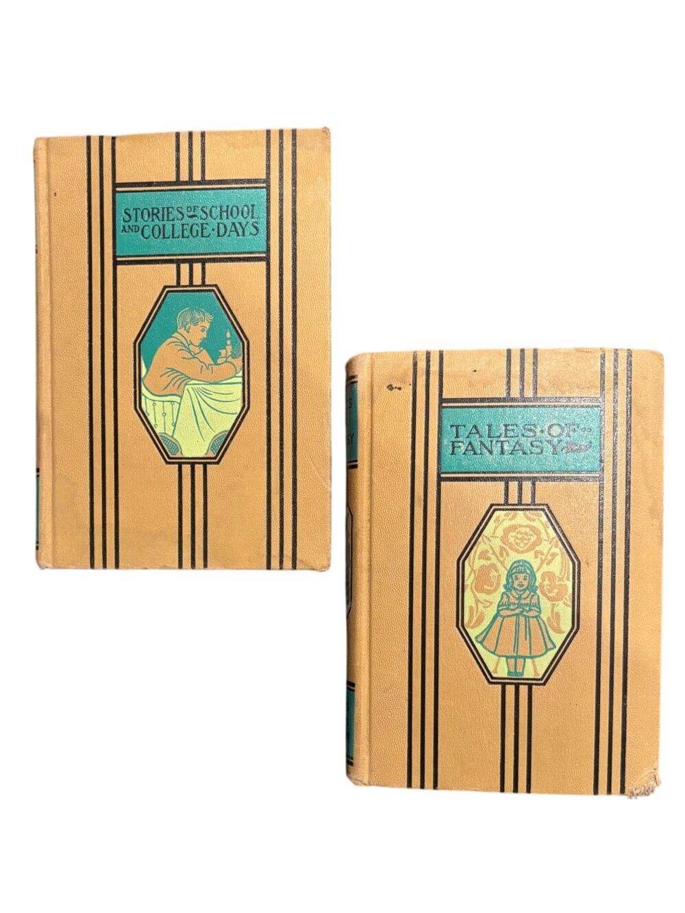 VTG Lot of 2 Young Folks' Library Books, Fantasy, School & College Days, 1944